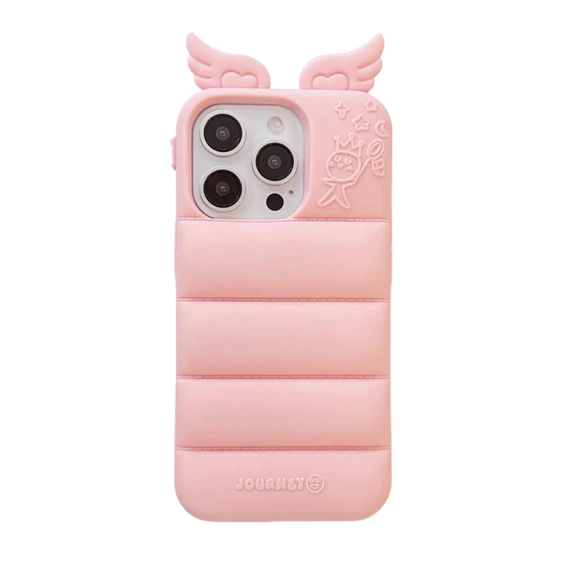 Fashion Love Heart Wing Soft Silicone Phone Case