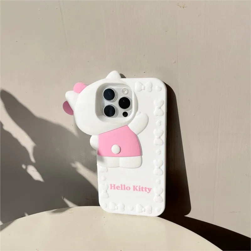 Kawaii Cartoon Hide and Seek Hello Kitty Phone Case For iPhone