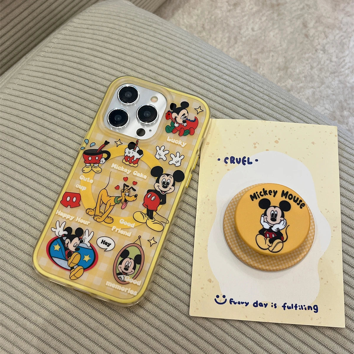 New Cute Cartoon Mouse Stand Magnetic Attraction Phone Case