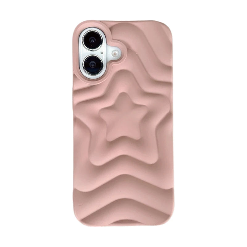 Stylish Star Ripple Matte Silicone Phone Case