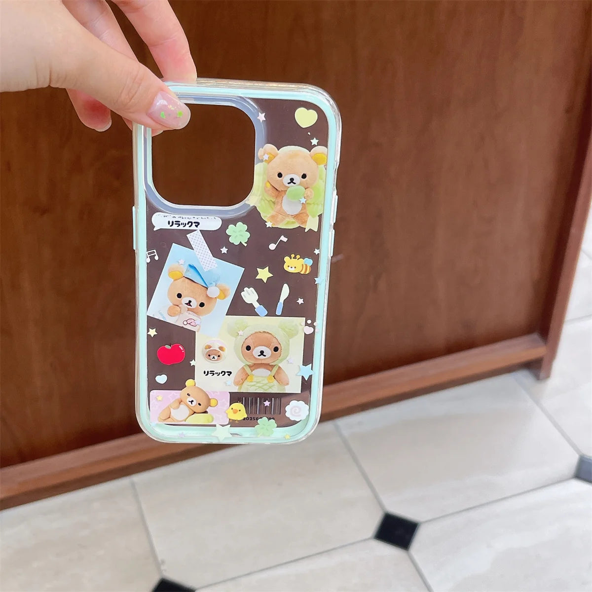 New Cute Cartoon Bear Flowers Phone Case
