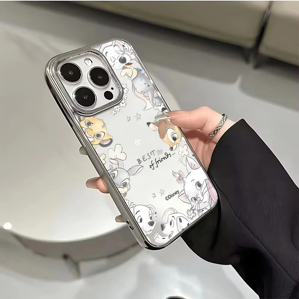 Luxury Lovely Cartoon Animals Clear Phone Case For iPhone