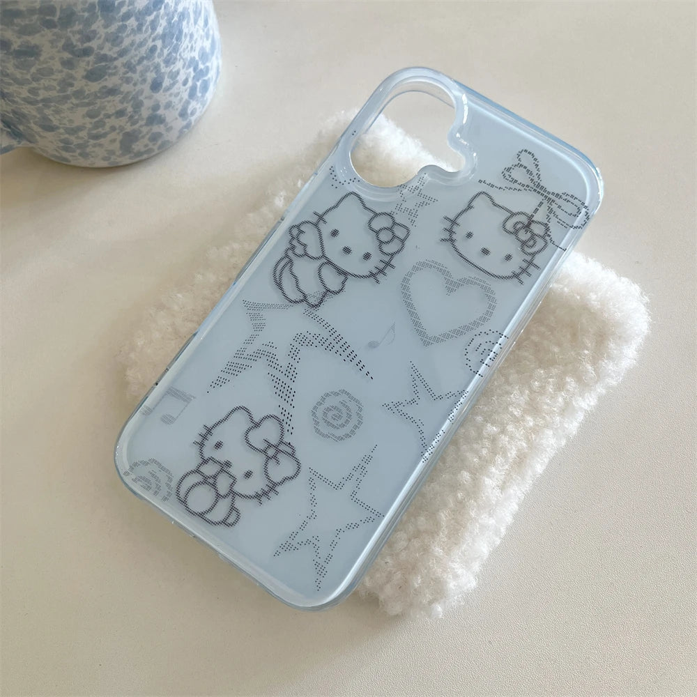 Green Pink Blue Hello Kitty Cat Phone Case
