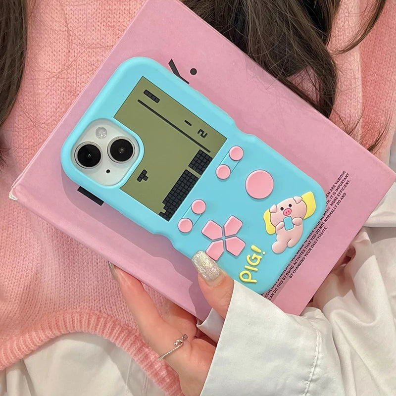 Funny Piggy Game Pattern Phone Case