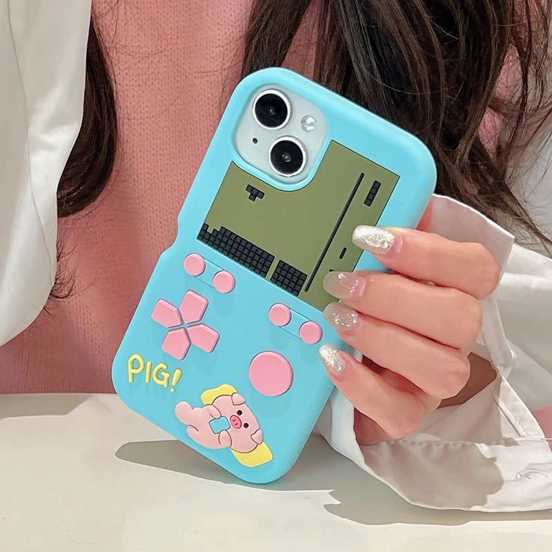 Funny Piggy Game Pattern Phone Case