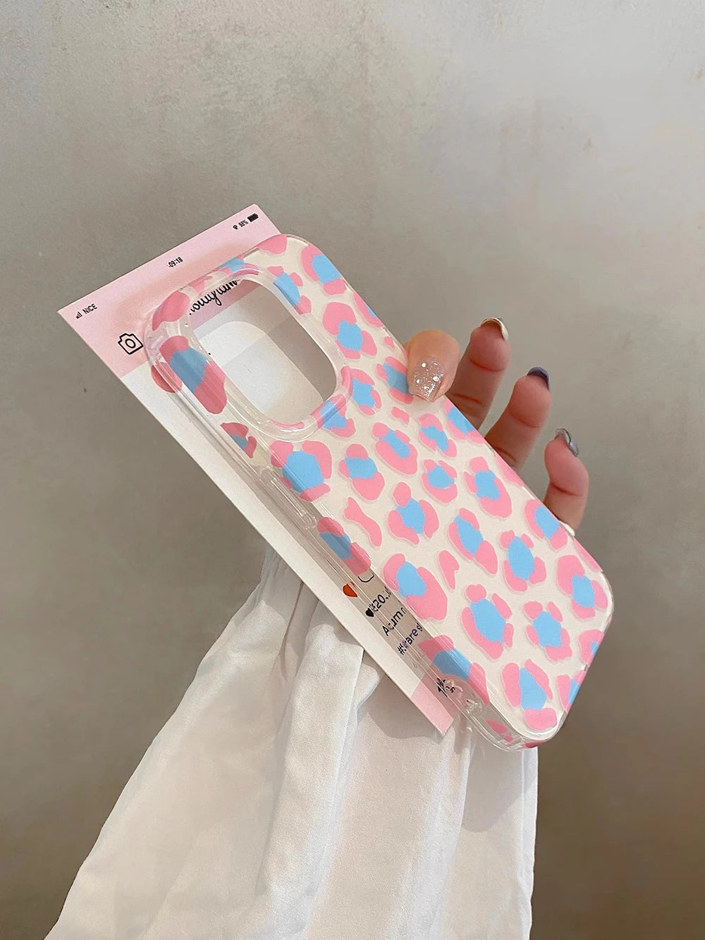 Cute Pink Leopard Print Phone Case