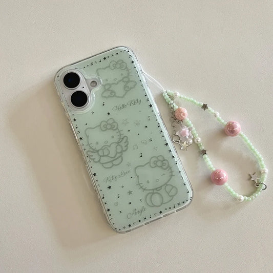 Green Pink Blue Hello Kitty Cat Phone Case