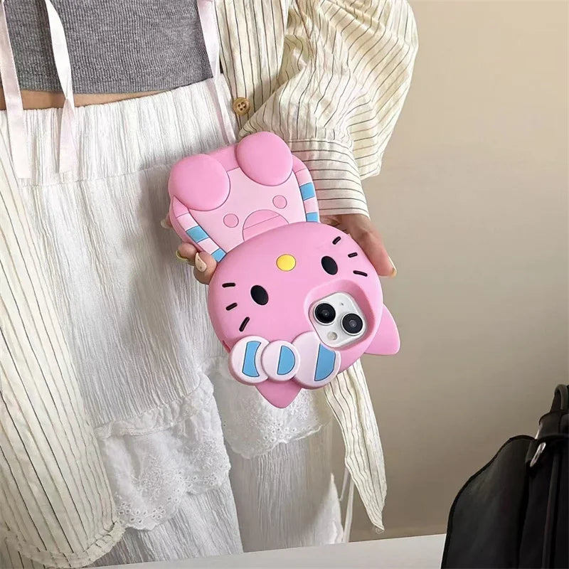 Cute Cartoon Hello Kitty Soft Silicone Phone Case