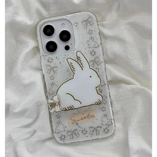 Glitter Shiny Cute Rabbit Cartoon Phone Case