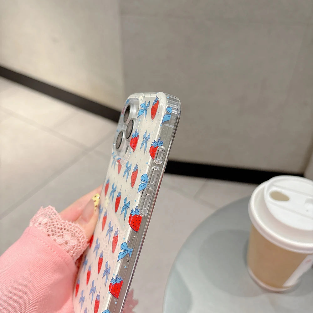 Cute Bowknot Lovely Strawberry Phone Case