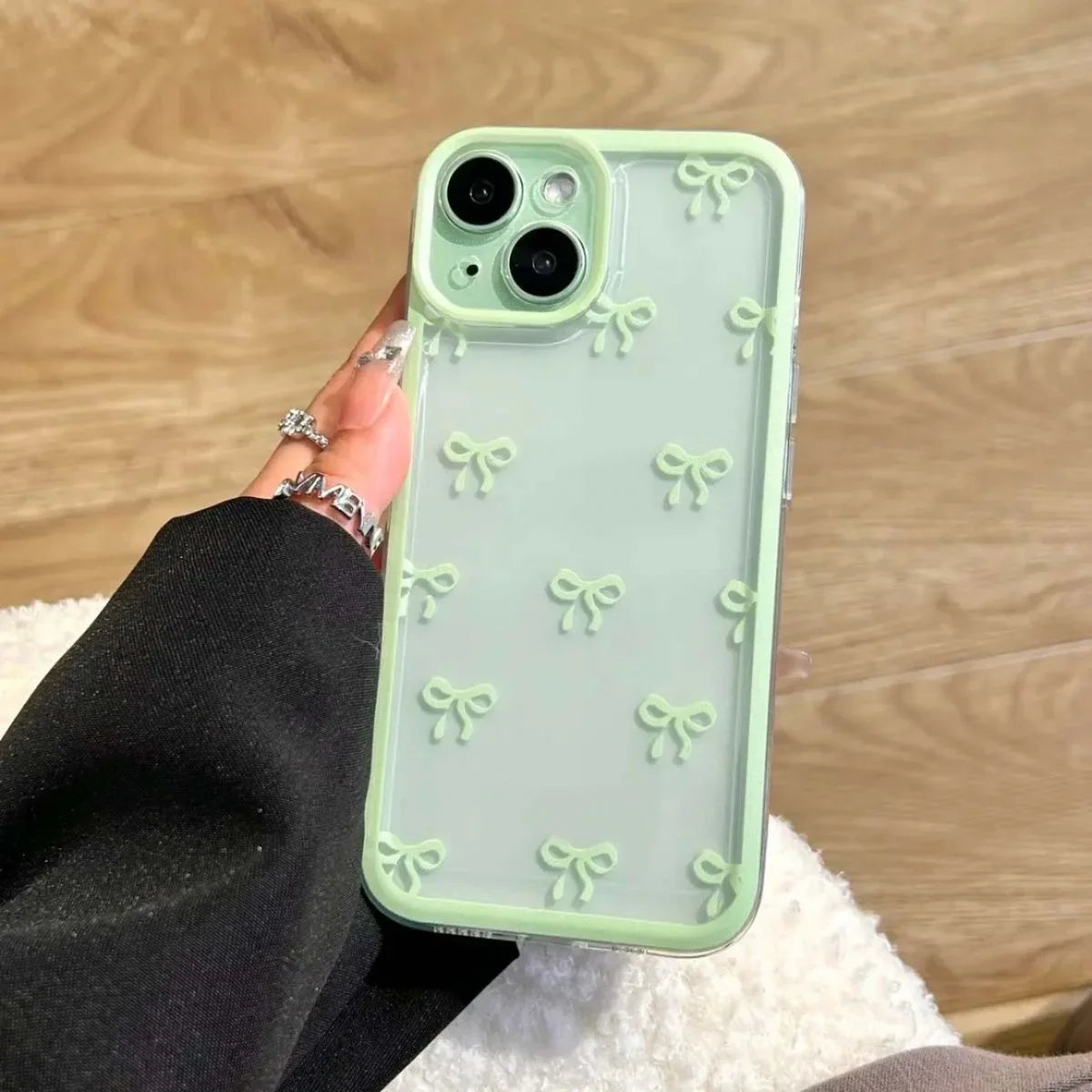 Cute Bowknot Soft Clear Phone Case