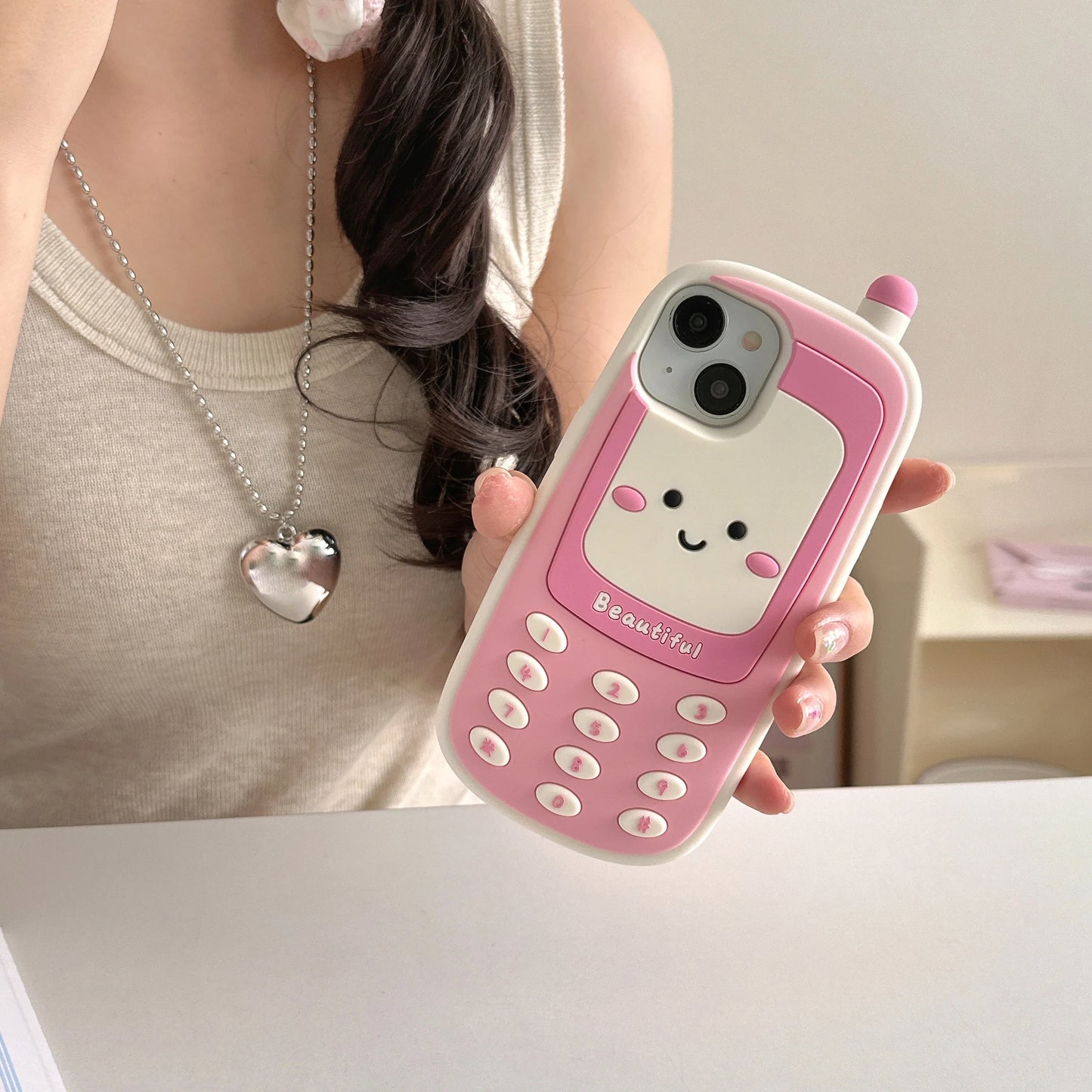Newest Cartoon Cute Pink Smile Phone Case