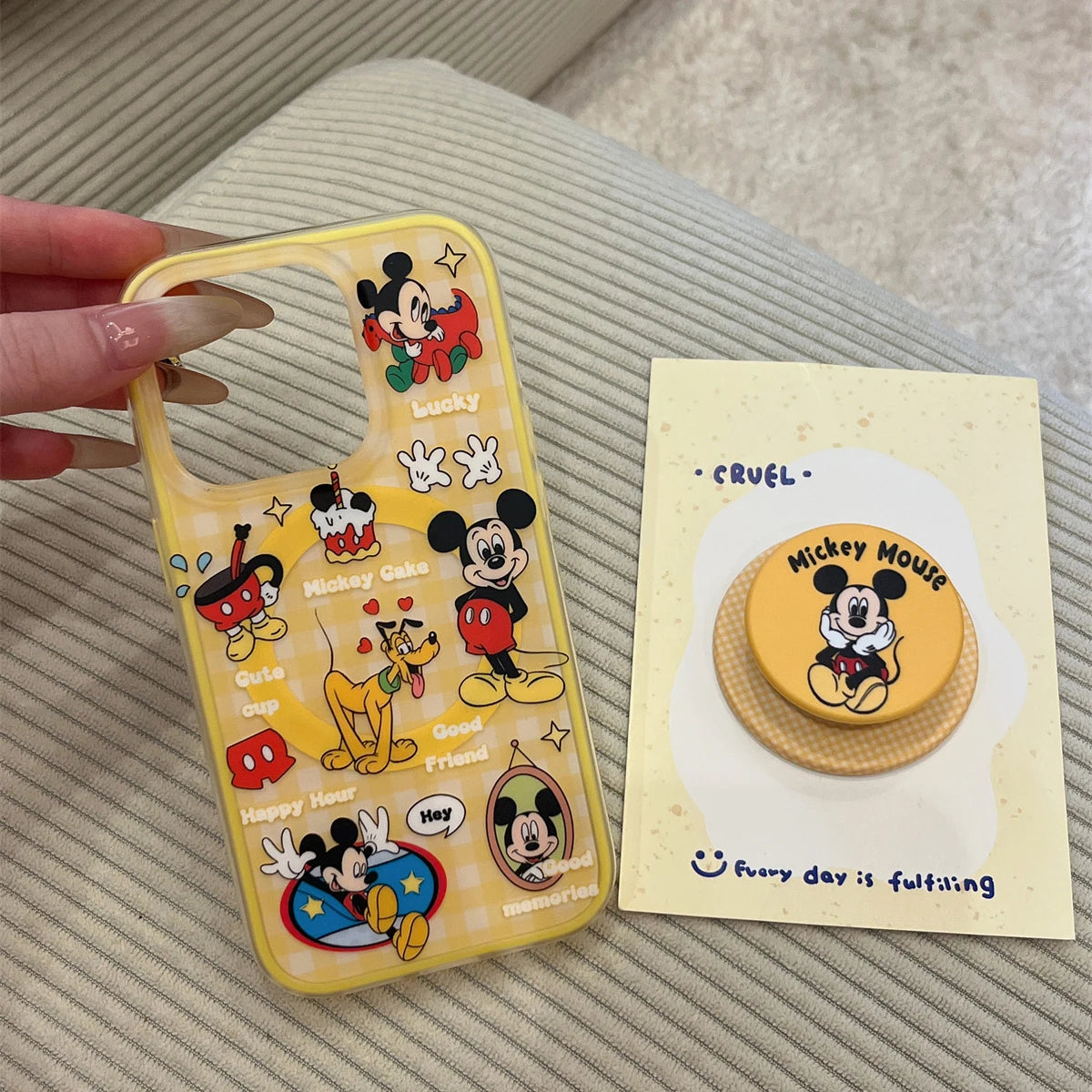 New Cute Cartoon Mouse Stand Magnetic Attraction Phone Case