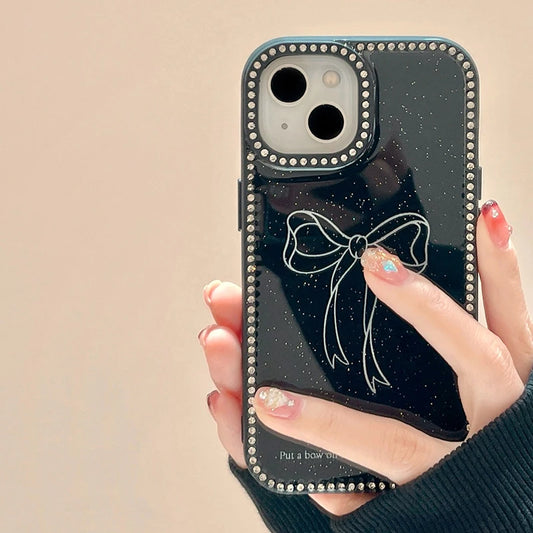 Fashion Glitter Diamond Bling Bow Glossy Phone Case