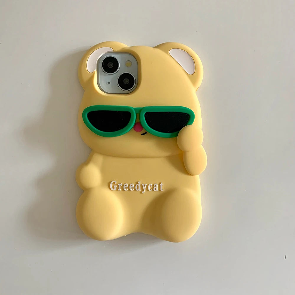 Funny Glasses Bear Phone Case