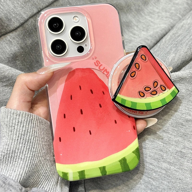 Cute Summer Watermelon Holder Stand Phone Case