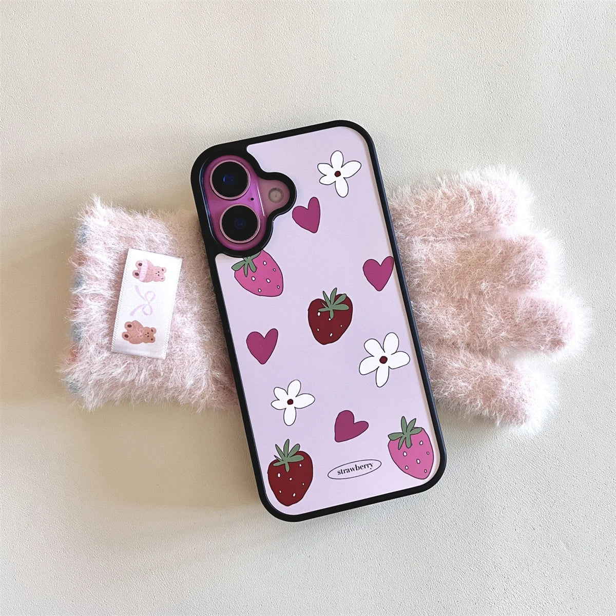 New Fruit Illustration Acrylic Black Border Phone Case