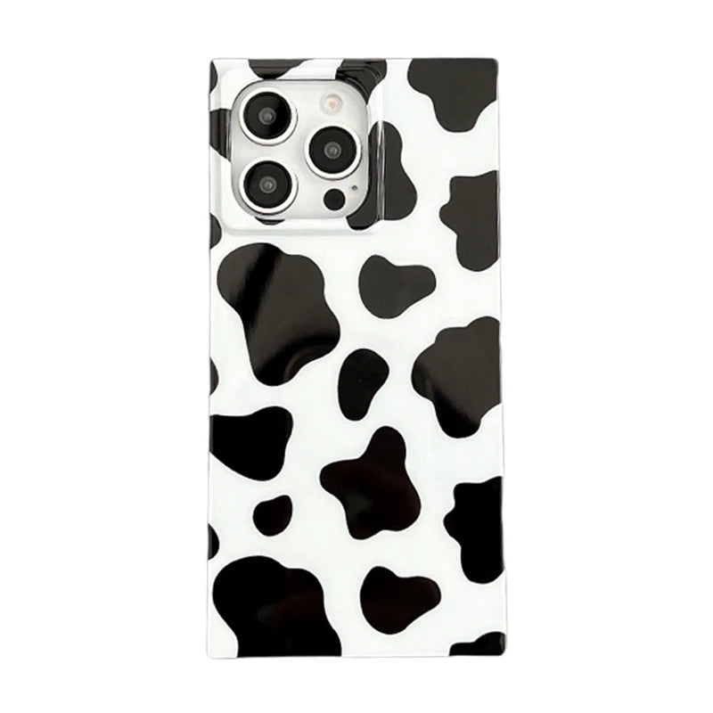 Fashion Cow Stripe Pattern Glossy Back Cover For iPhone