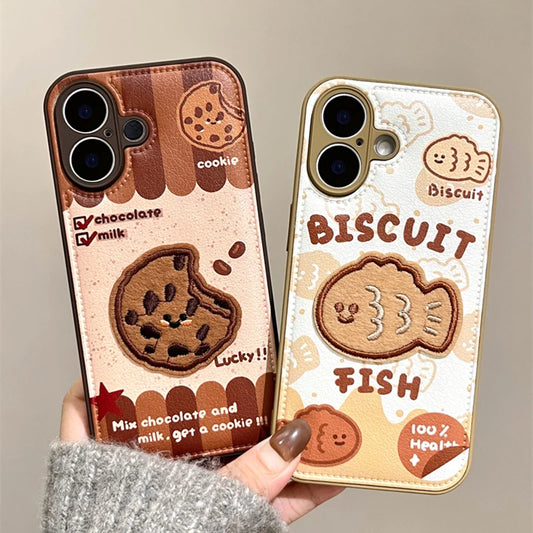 Funny Cute Fabric Biscuit Fish Cookie Phone Case