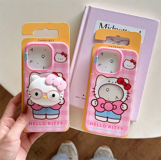 Funny Cute Hellokitty Magnetic Phone Case For iPhone