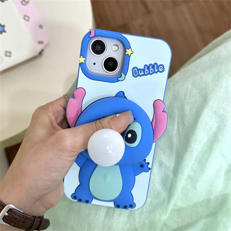 Cute Cartoon Capybara Stitch Mickey Mouse Phone Case