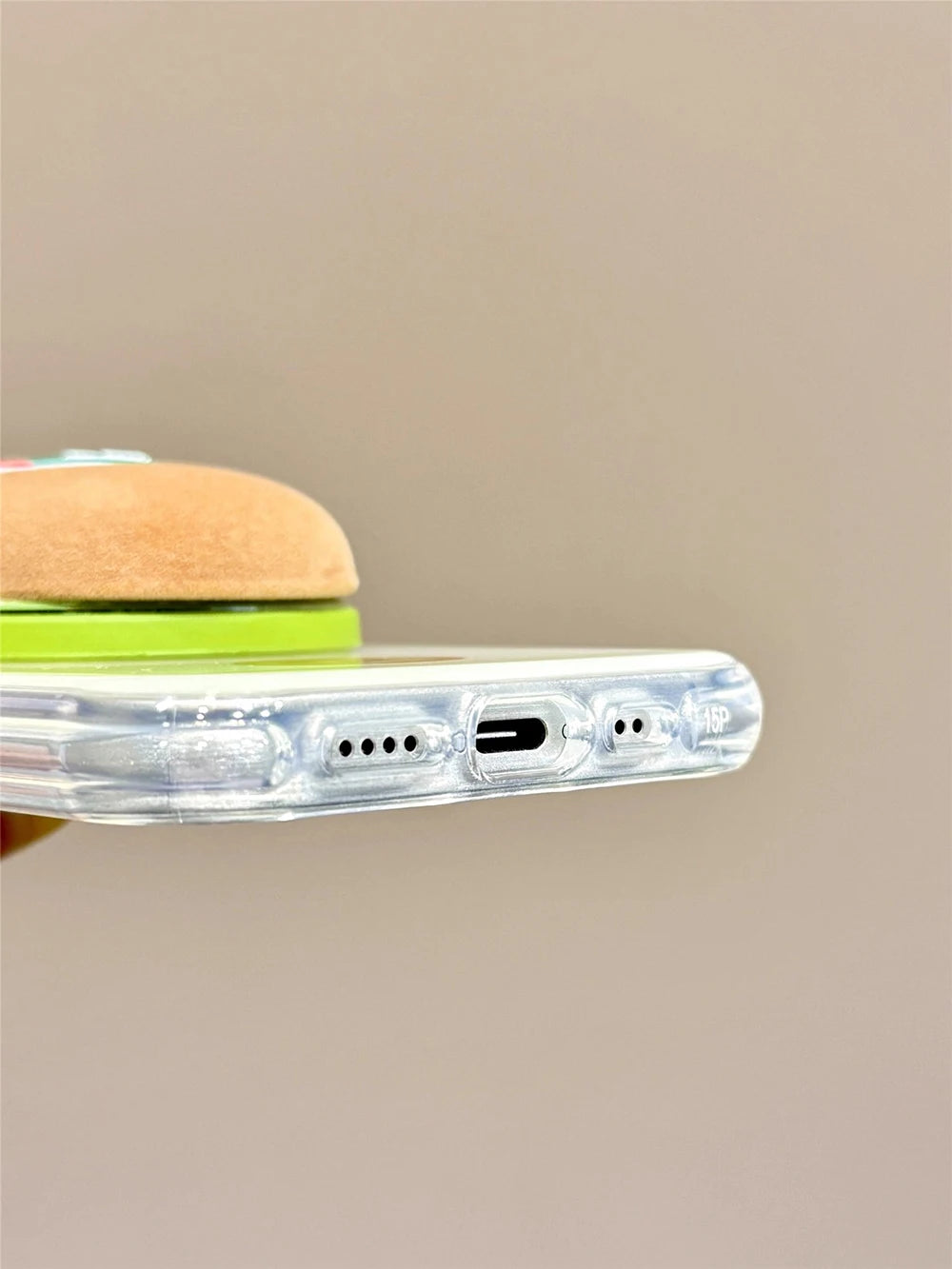 3D Cute kiwi Clear Magnetic Grip Tok Stand Holder Phone Case For iPhone