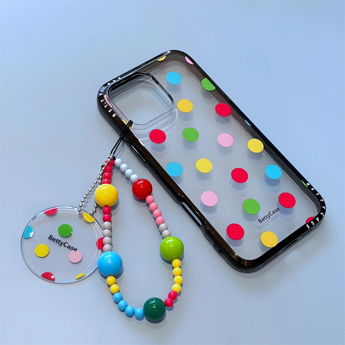 New Cute Cartoon Polka Dot Pendant Phone Case