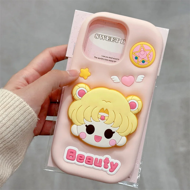 Silicone, Cute Girl, Bracket, Best Friend Gift  For iPhone
