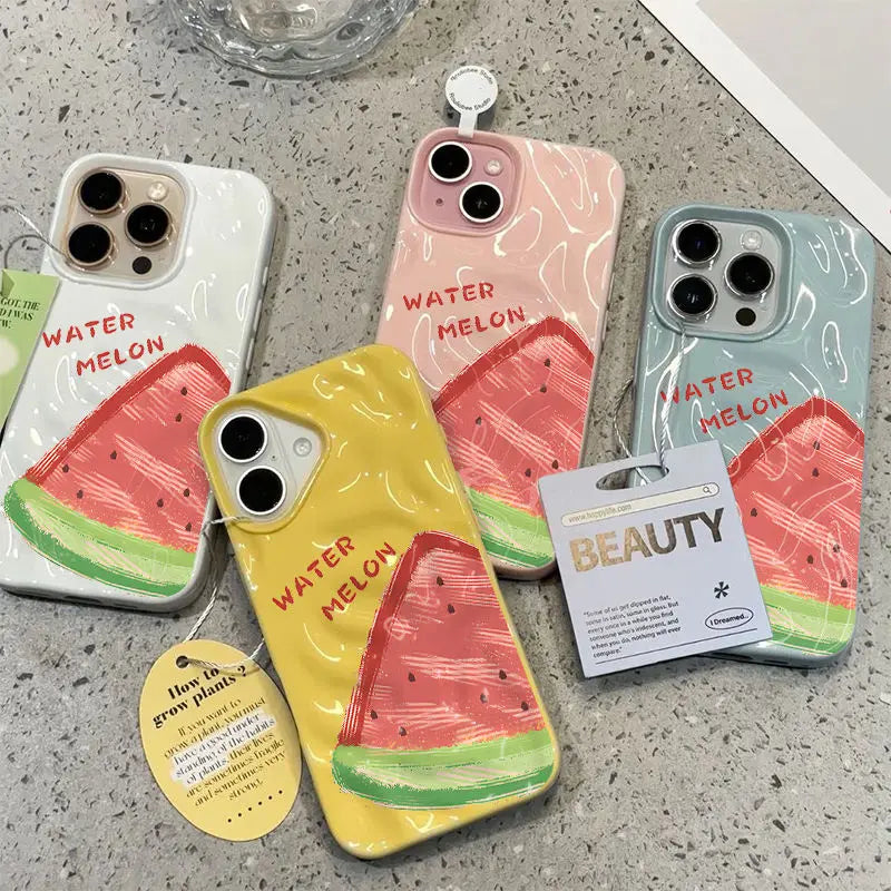 Cute Cartoon Summer Watermelon Pattern Phone Case For iPhone