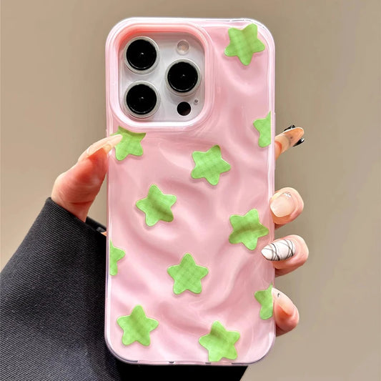 Fashion Colorful Stars Glossy Phone Case