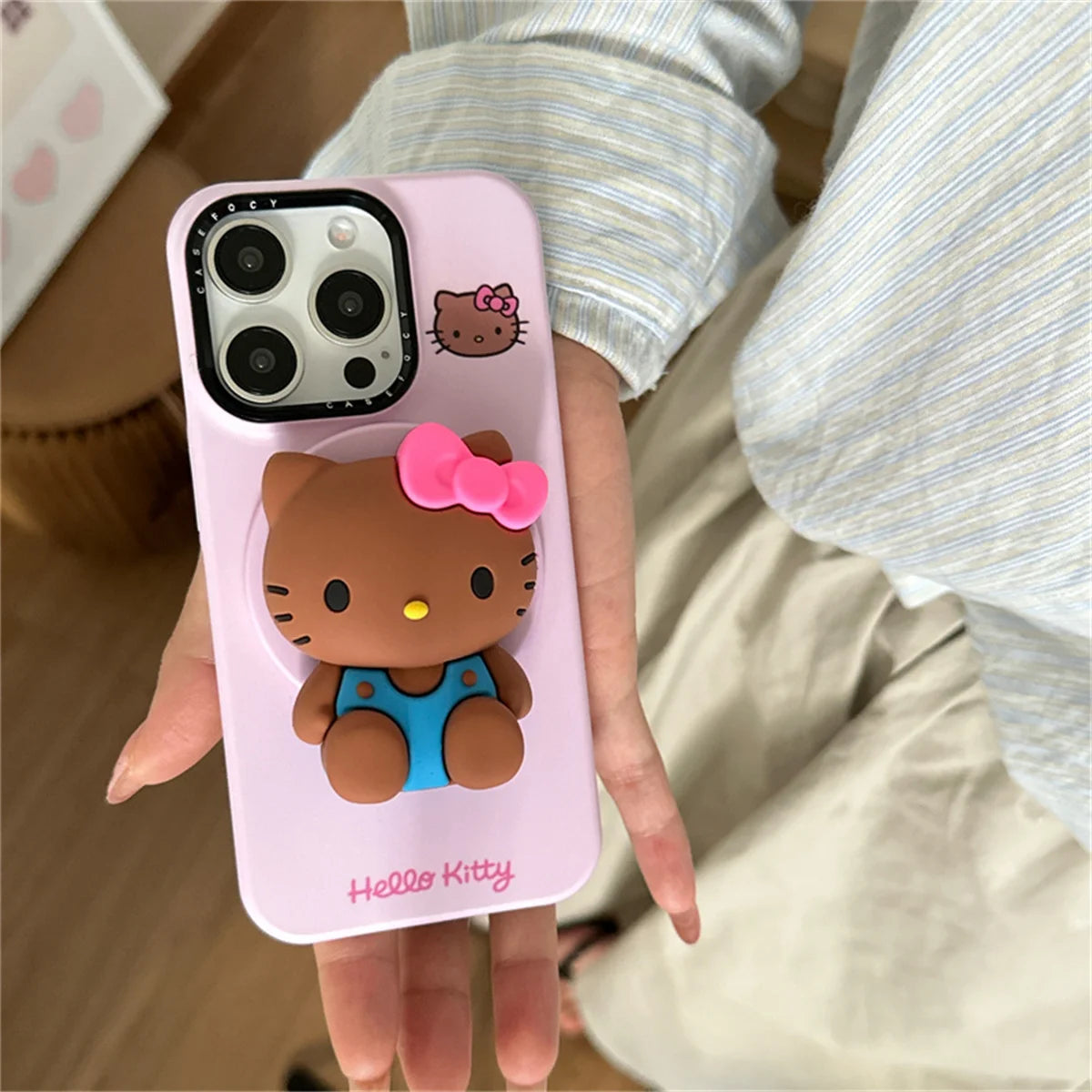 Simple Cute Pink Color Magnetic Phone Case