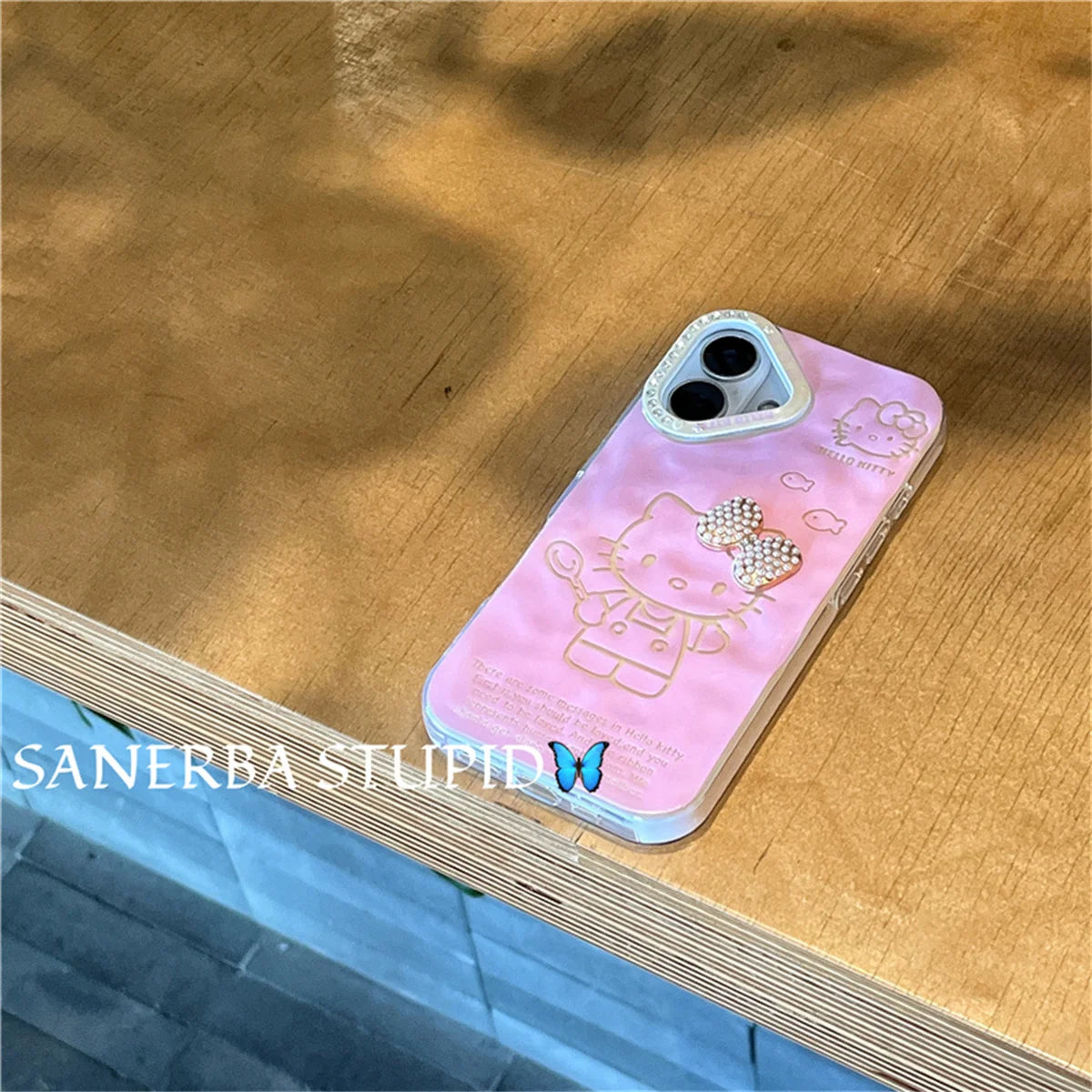 Korean Cute Diamond Camera Pink Phone Case For iPhone