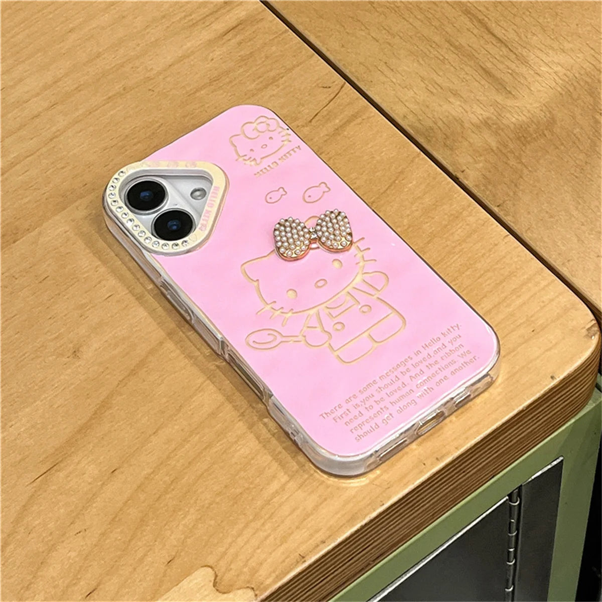 Korean Cute Diamond Camera Pink Phone Case For iPhone