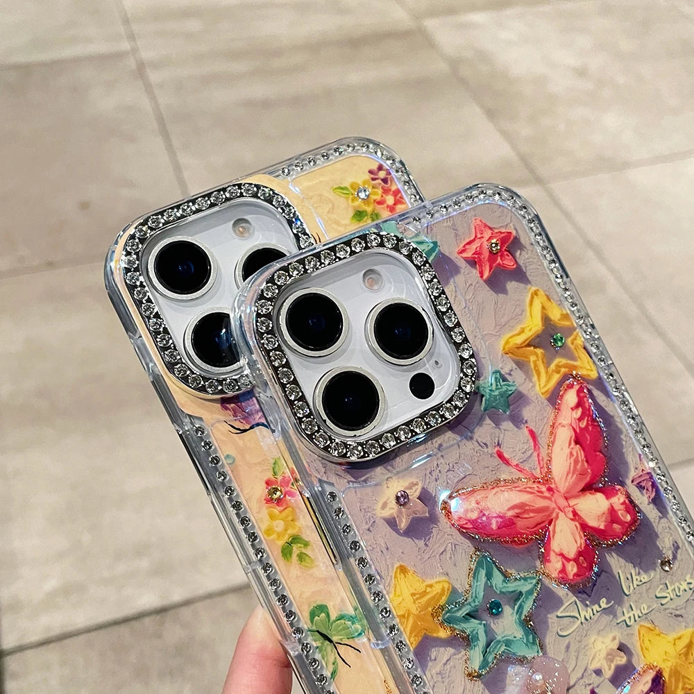 Luxury Colourful Butterfly Glitter Laser Phone Case