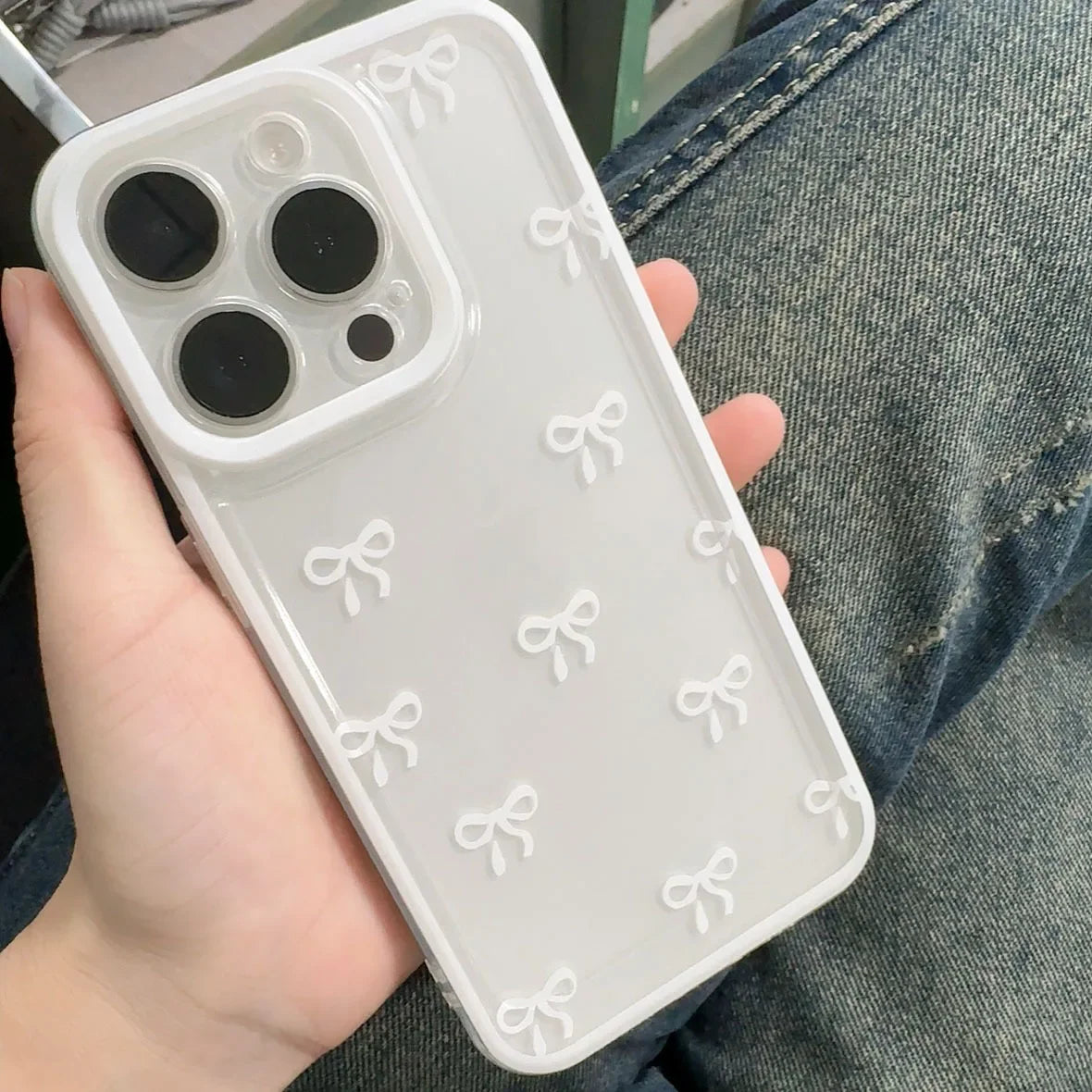 Cute Bowknot Soft Clear Phone Case