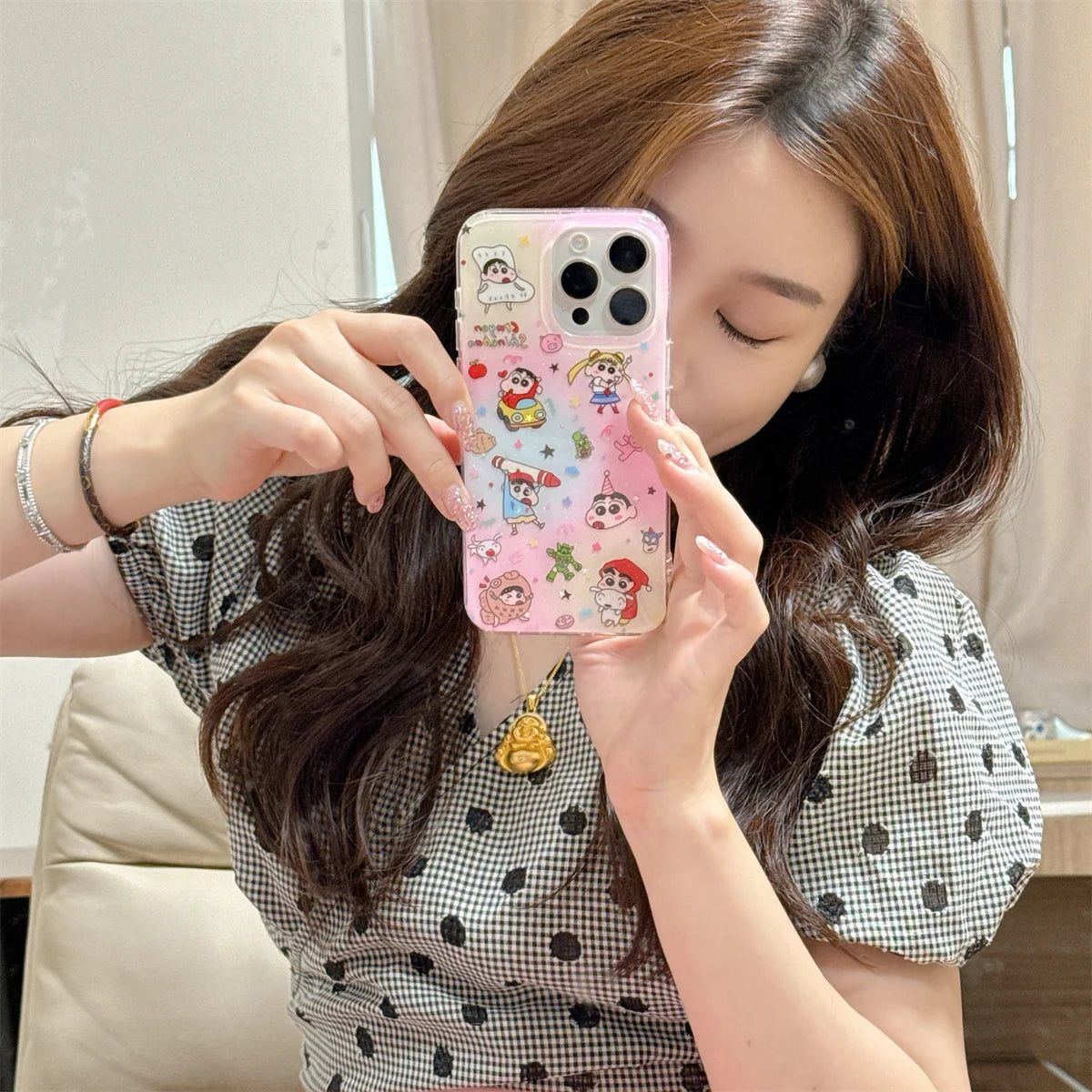 Pink And Cute Crayon Shin Chan Phone Case