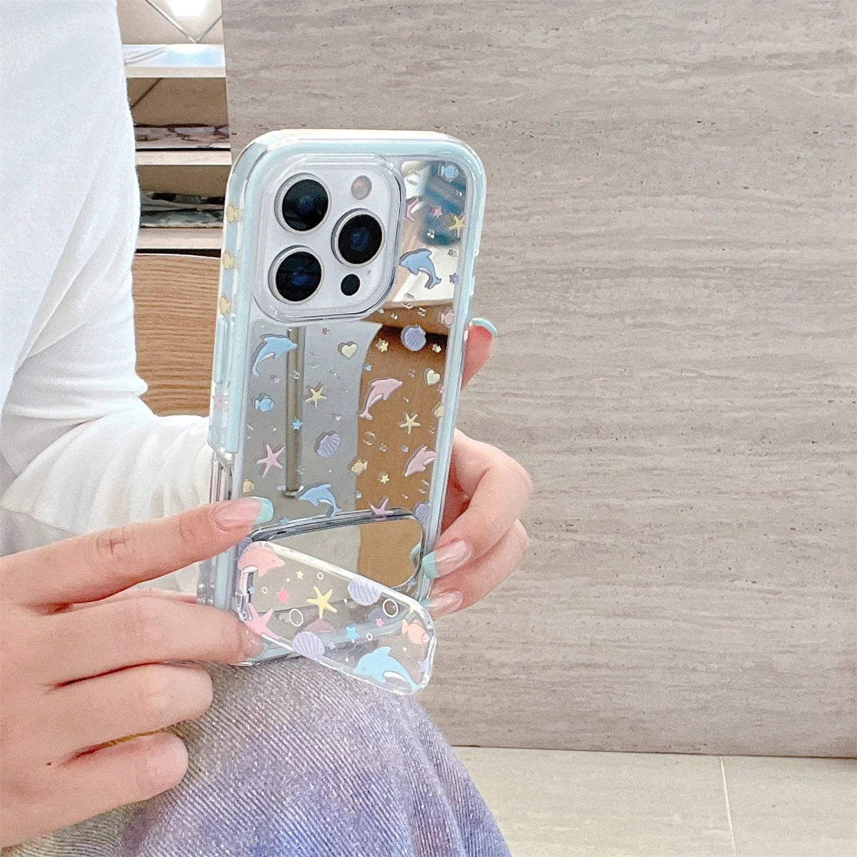 New Dolphin Starfish Mirror Case Phone Case