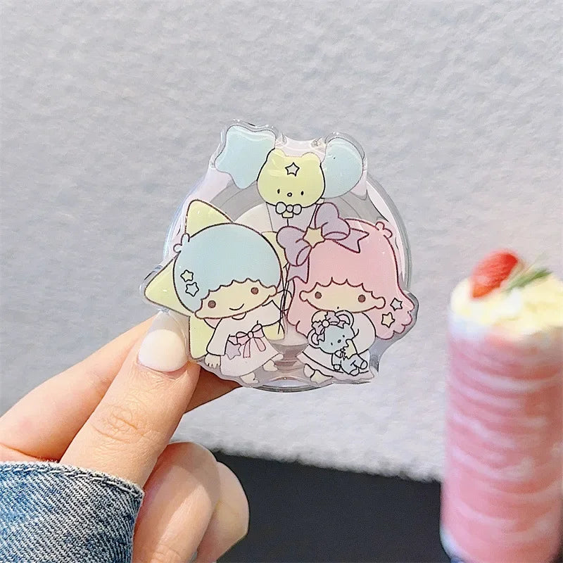Cartoon Twin Stars Holder Magsafe Magnetic Phone Case For iPhone