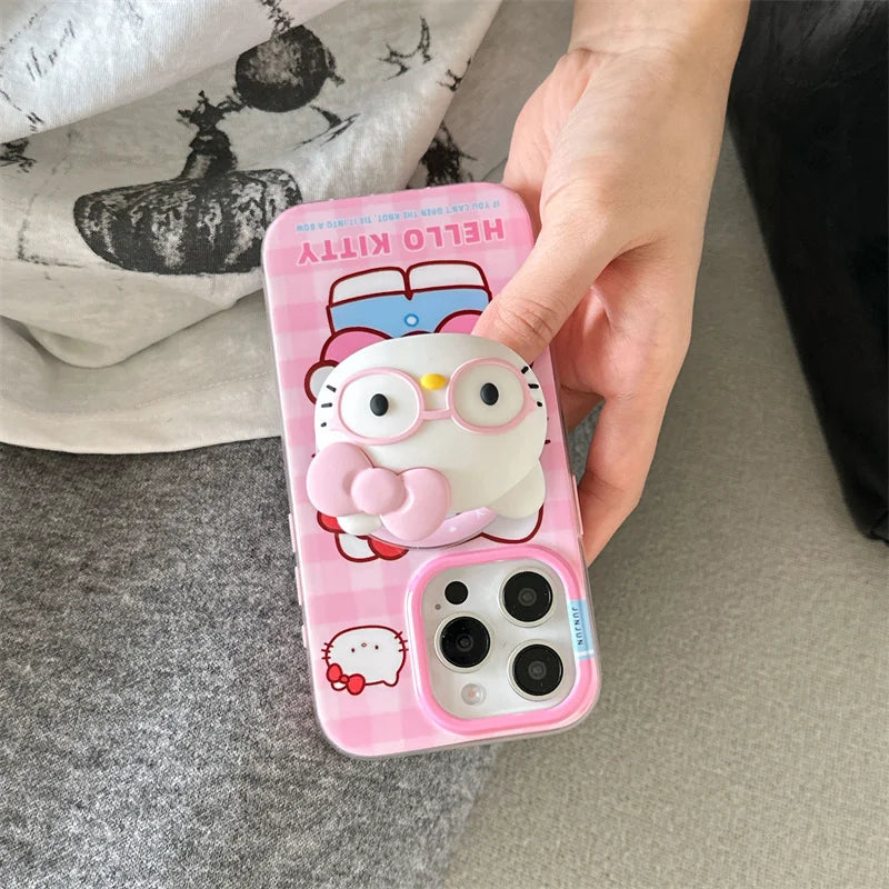 Funny Cute Hellokitty Magnetic Phone Case For iPhone