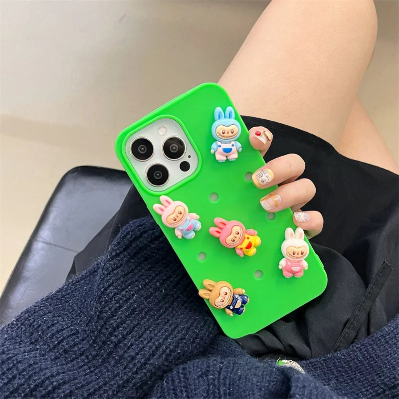 Cute Cartoon Silicone Shockproof Cover, For iPhone