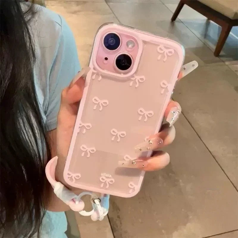 Cute Bowknot Soft Clear Phone Case