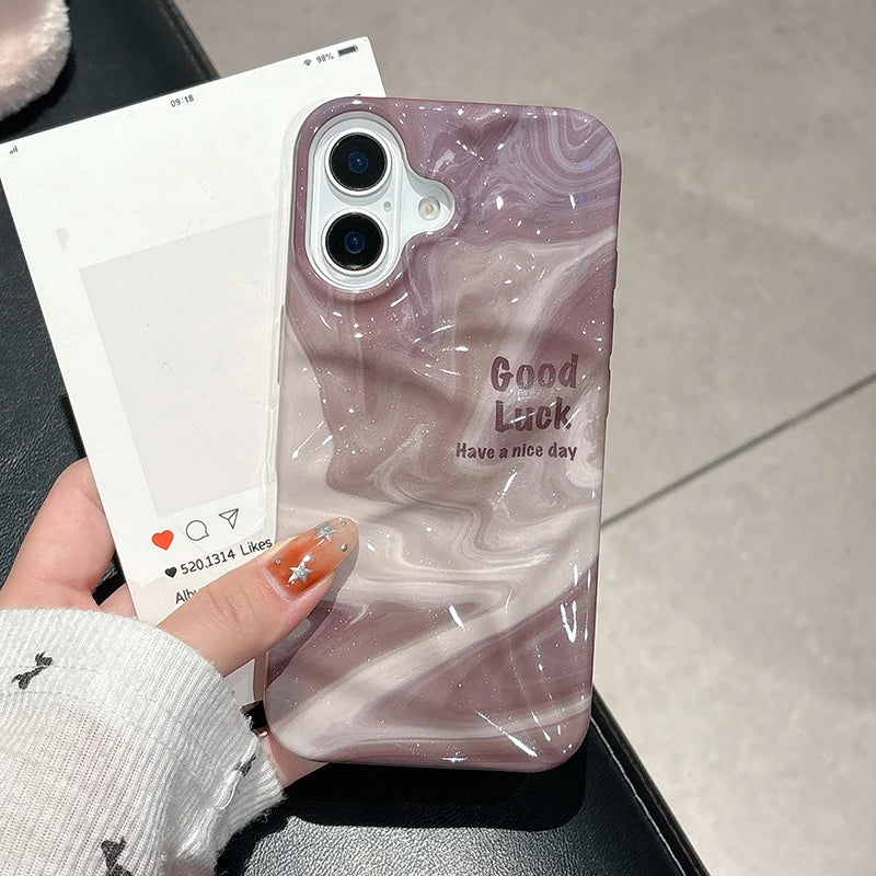 Fashion Oil Painting Marble Texture Phone Case