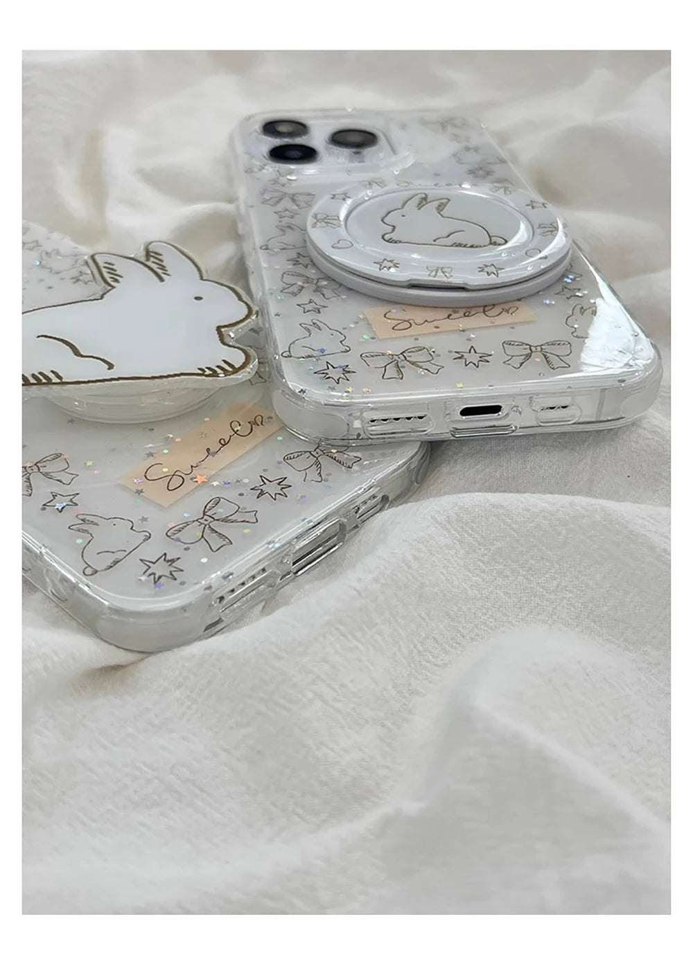 Glitter Shiny Cute Rabbit Cartoon Phone Case