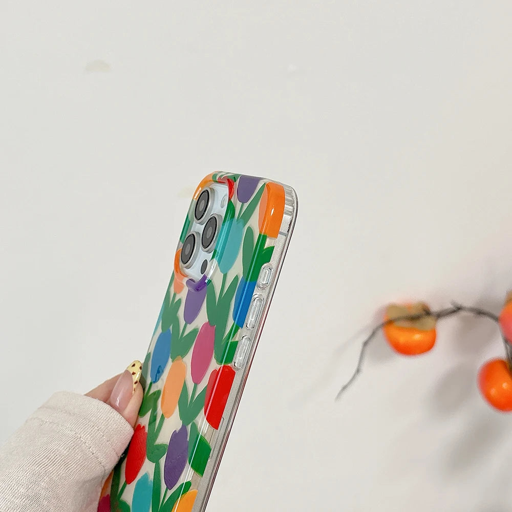 Cute Tulip Lovely Flower Pattern Phone Case