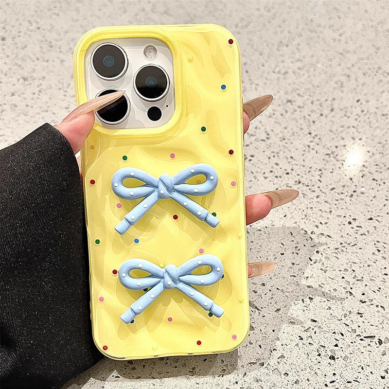 Cute 3D Bowknot Glossy Phone Case
