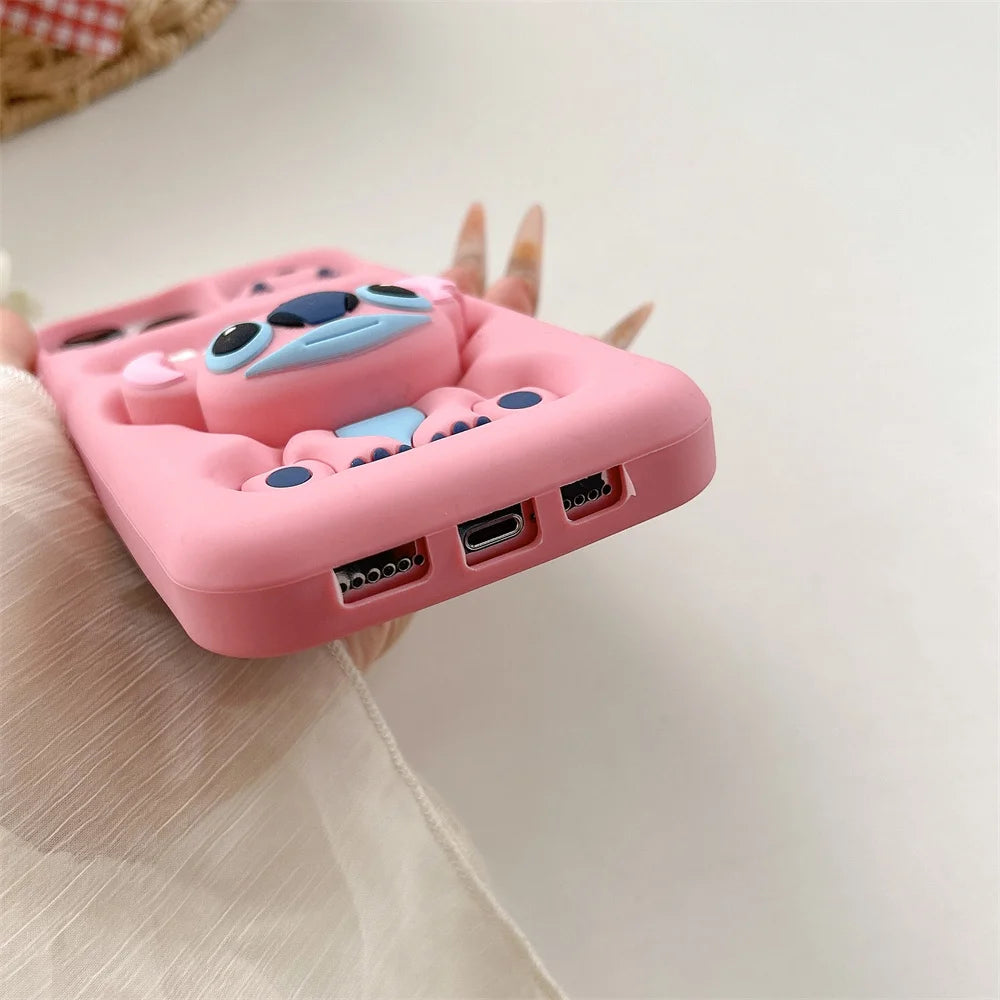 So Cute Cartoon Stitch Holder Phone Case