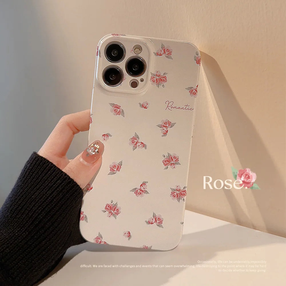 Retro Asthetic Elegant Pictorial Printed Cover For iPhone