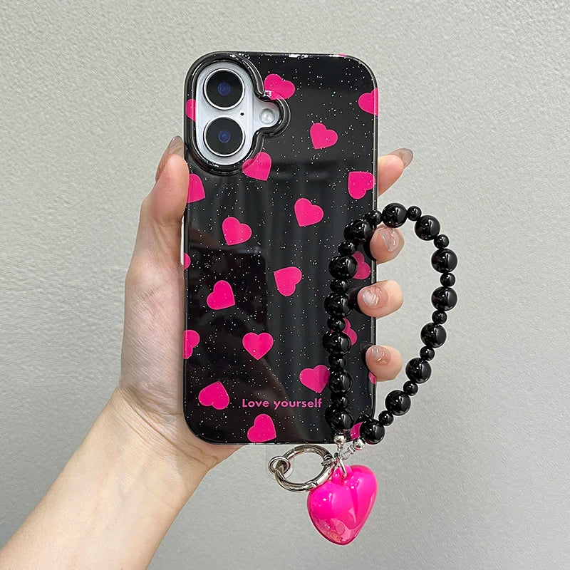 Fashion Rose Love Heart Phone Case