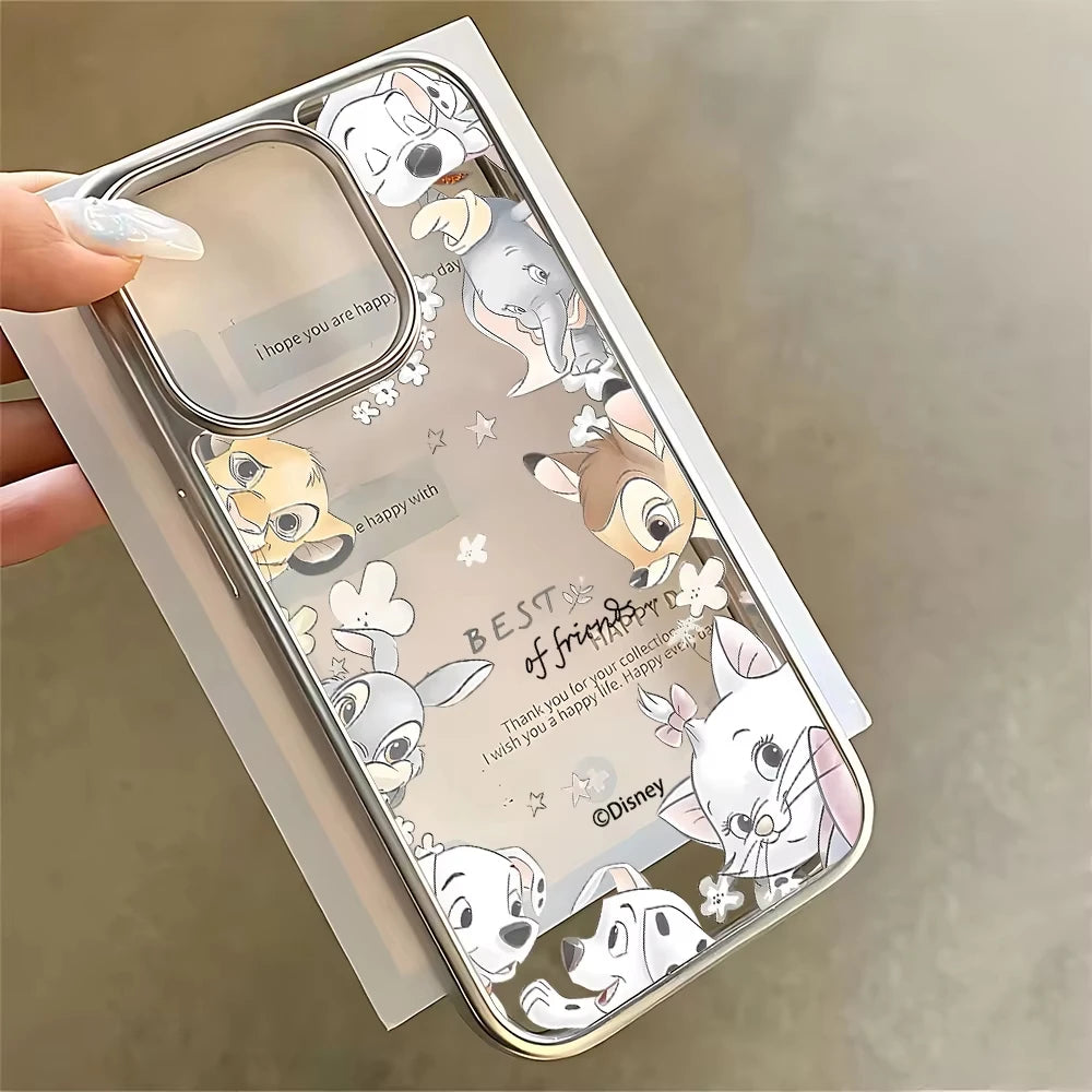 Luxury Lovely Cartoon Animals Clear Phone Case For iPhone