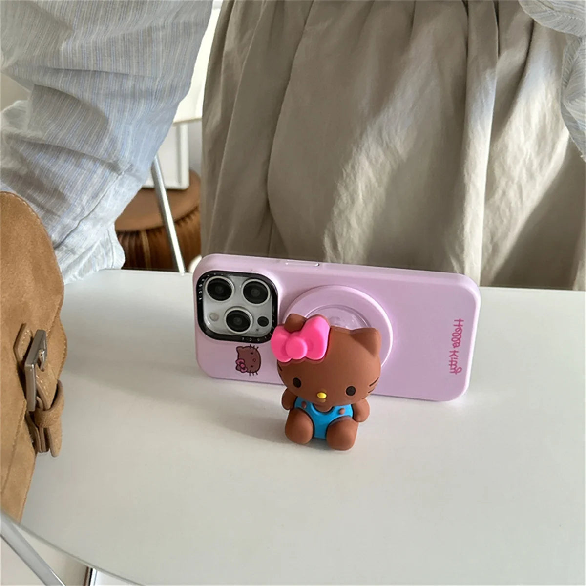 Simple Cute Pink Color Magnetic Phone Case